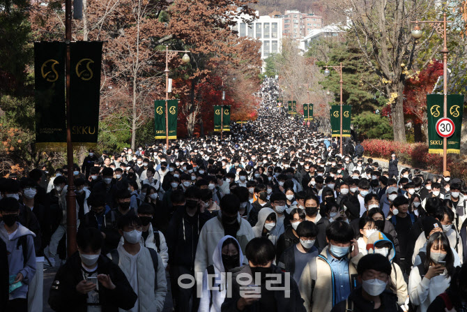 [포토]수능 끝나고 성균관대 자연계 논술 마친 수험생들
