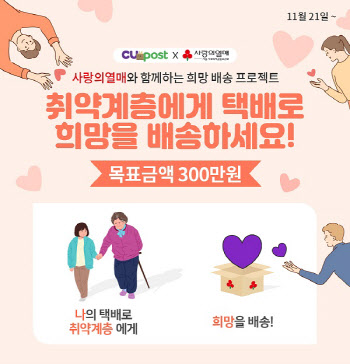 CUPOST, 서울 사랑의열매와 함께 '희망 배송 프로젝트' 진행