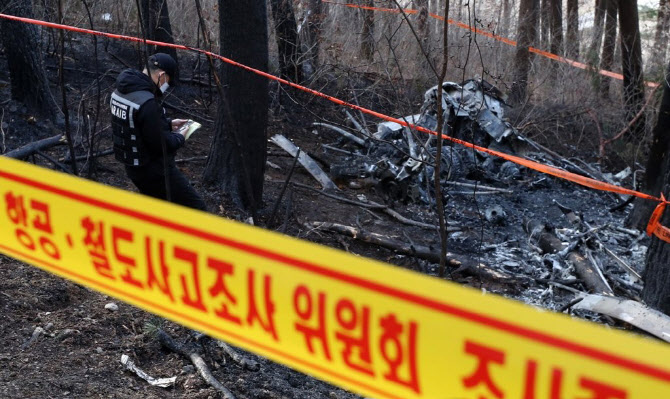 '5명 사망' 양양 헬기, 제자리서 '빙글빙글'…CCTV 포착