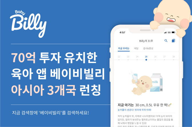 육아 앱 ‘빌리지베이비’, 아시아 이용자 40만명 돌파