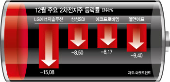 너무 달렸나…테슬라 기침에 드러누운 2차전지주