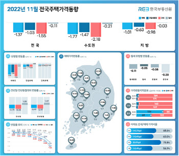 금융위기 수준도 넘었다...11월 집값, 사상 최대 하락