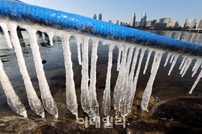 [포토]강추위가 만들어 낸 고드름