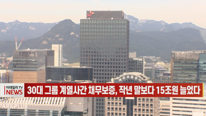 (영상)30대 그룹 계열사간 채무보증, 작년 말보다 15조원 늘었다