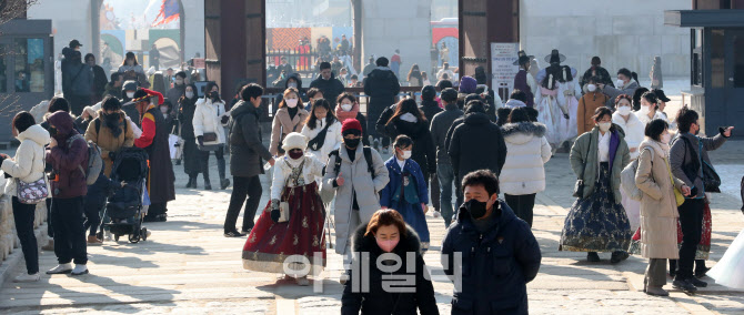 [포토]새해 첫날 경복궁 풍경