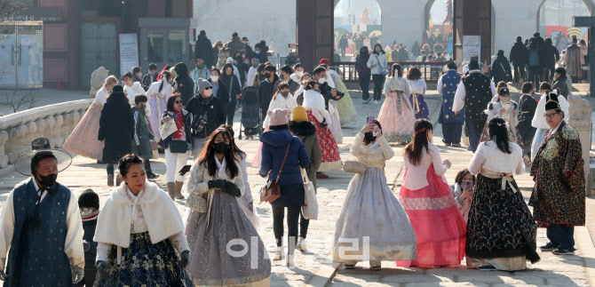 [포토]새해 첫날 경복궁 찾은 인파