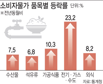 체감물가 24년만 ‘최고’…올해는 전기료·교통비 폭등