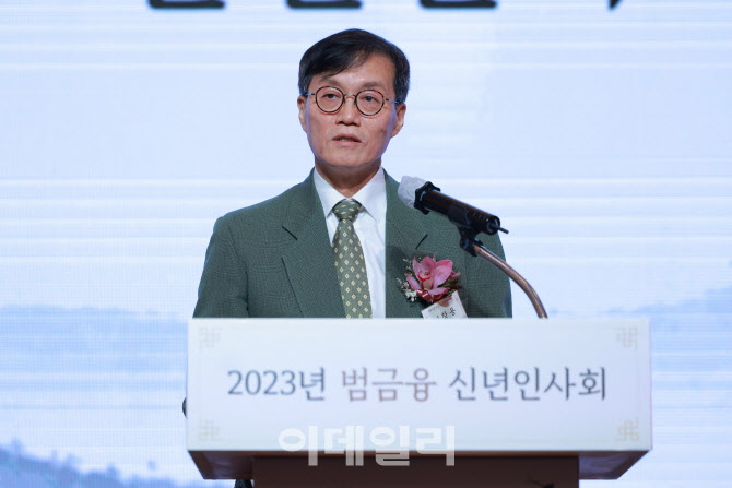 [포토]신년사하는 이창용 한국은행 총재