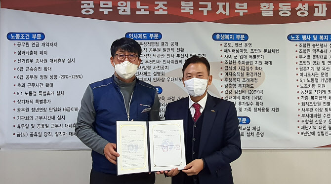 건협 부산서부검진센터, 전공노 부산지역본부 북구지부와 업무협약