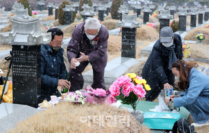 [포토]설 앞두고 이른 성묘