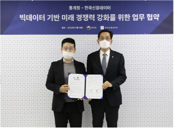 통계청·한국신용데이터 MOU…국가통계지표에 빅데이터 활용