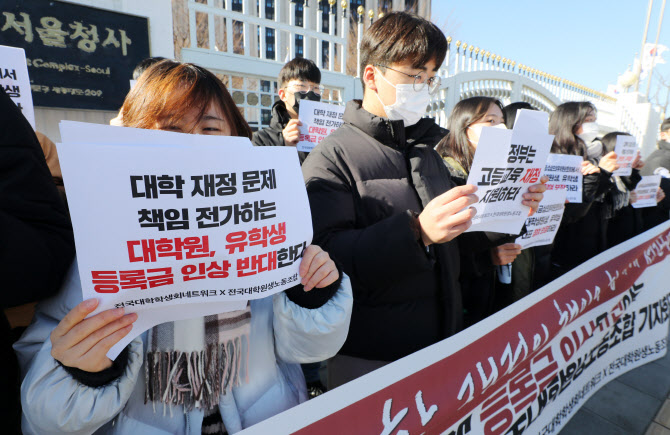 “대학 재정 책임, 유학생·대학원생에게 전가 말라”