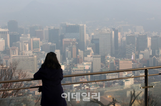 [포토] 초미세먼지 농도 '나쁨'