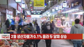 (영상)2월 생산자물가 0.1% 올라 두 달째 상승