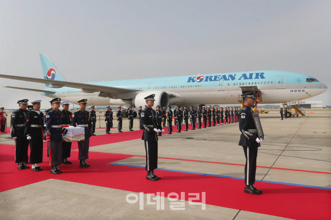 [포토]'유진 초이' 황기환 애국지사, 조국으로 돌아오다