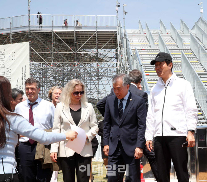 [포토] '하늘소' 개장식 참석한 오세훈 서울시장