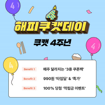 쿠캣, '해피쿠캣데이' 프로모션 진행...최대 50% 할인