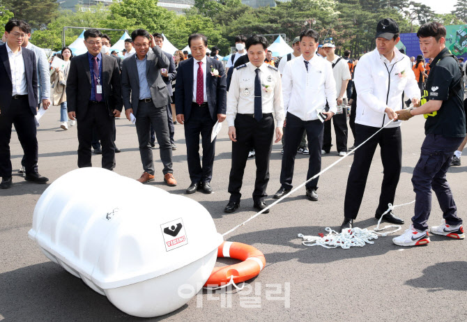 [포토] 안전체험하는 오세훈 시장