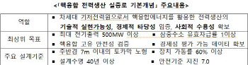 과기정통부, '핵융합 전력생산 실증로' 설계 착수