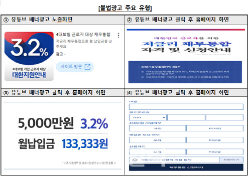 정부지원 사칭한 불법광고 활개...소비자 경보 발령