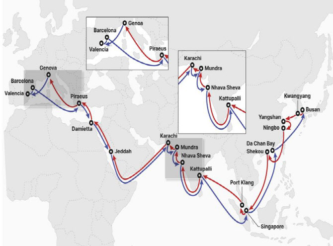 HMM, 인도·지중해 신규 컨테이너 서비스 개설…“신흥시장 서비스 확대”