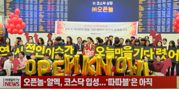 (영상)오픈놀·알멕, 코스닥 입성...'따따블'은 아직