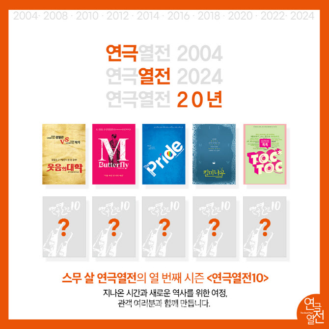 연극열전, 내년 20주년…관객 투표로 시즌10 라인업 꾸린다