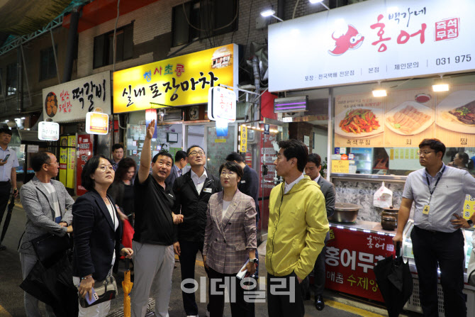 경상원 '전통시장 침수 비상대책본부' 가동, 고양 일산시장 점검