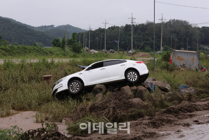 [포토]수해피해로 차량 침수