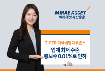 미래에셋운용, ‘TIGER 미국배당다우존스 ETF’ 총보수 0.01%로 인하