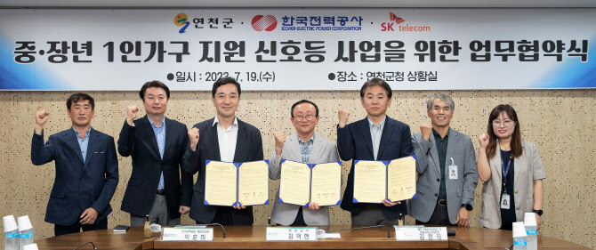 연천군, 한전·SK텔레콤과 1인가구 고독사 예방체계 구축