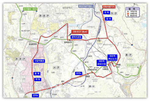 대전 도시철도 2호선 트램, 내년 착공…총사업비 1.4조