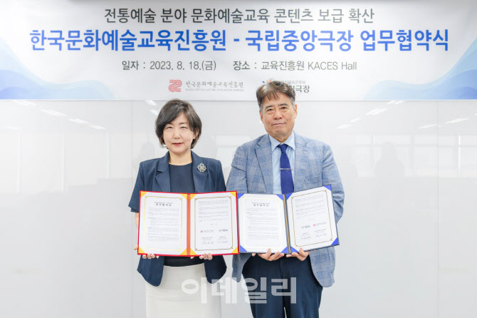 국립극장·한국문화예술교육진흥원, 전통예술 확산 위한 MOU