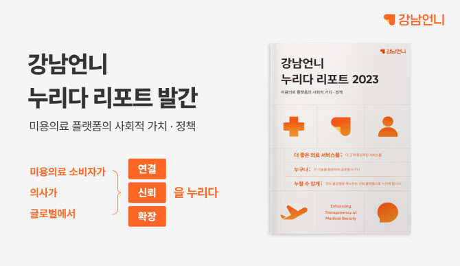 ‘강남언니’의 사회적 가치는?…‘누리다 리포트 2023’ 발간