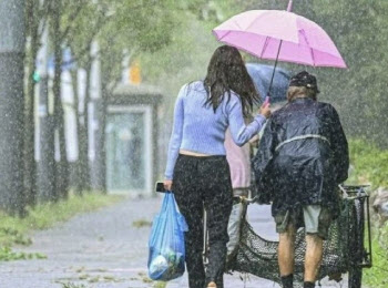 폐지 노인에 우산 기울인 여성…“현금도 주더라”