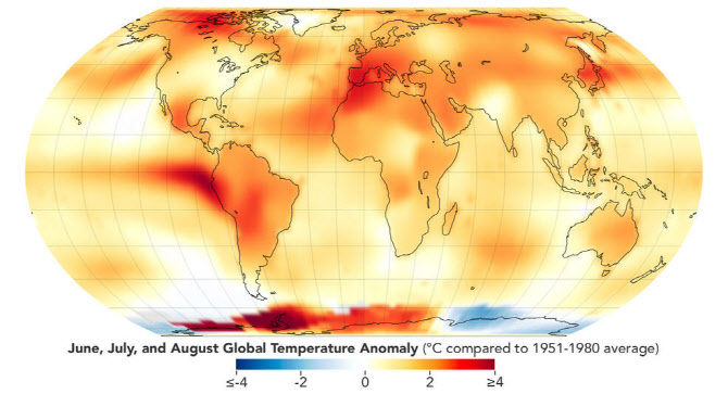 점점 가열되는 지구···올여름 관측기록 사상 가장 더웠다[우주이야기]
