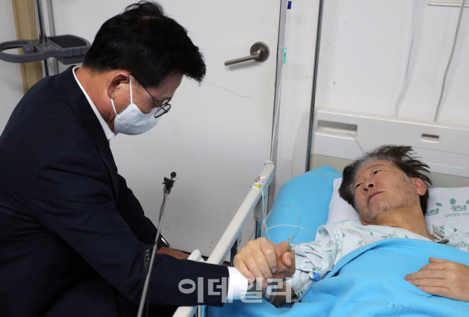 [포토]이재명 대표 찾은 박광온 원내대표