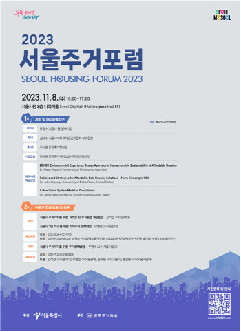 '2023 서울주거포럼' 개최…"국내·외 주거전문가 강연"