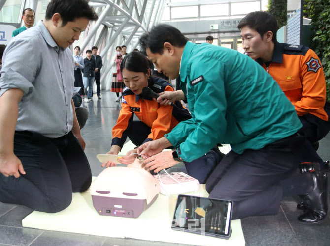 [포토] 안전한국훈련 참가한 오세훈 시장