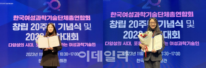 성신여대 김다현·박소현 교수, '여성과총 미래인재상' 수상
