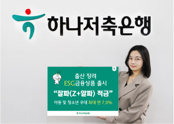 하나저축은행, '잘파 적금' 출시…최고 연 7% 금리