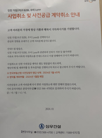 민간 사전청약 ‘우미린’ 사업 전면취소…"당첨자들 날벼락"