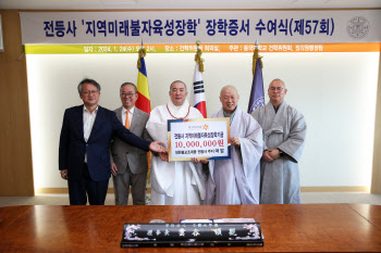 강화 전등사, 동국대에 1000만원 기부