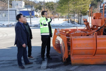 함진규 도로공사 사장, 강원지역 고속도로 제설상황 현장점검
