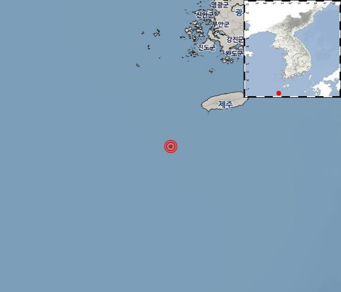 [속보]제주서 규모 3.8 지진 발생…이어도 북동쪽 62km 해역