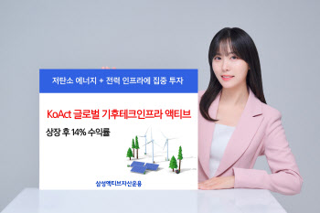 삼성액티브자산 ‘KoAct 글로벌기후테크인프라’, 상장 후 14% 수익