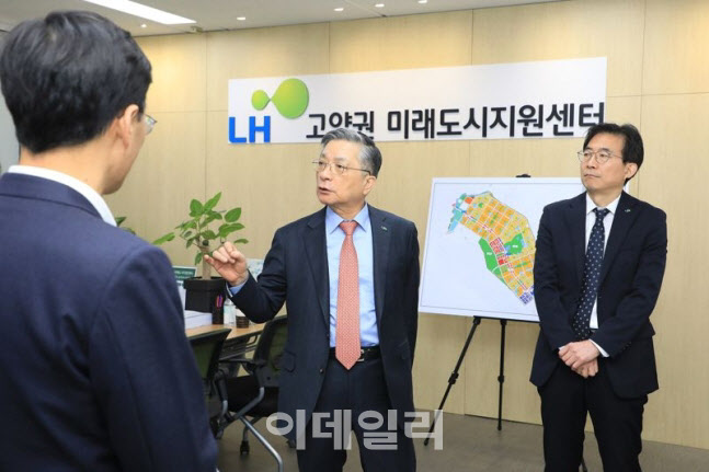 이한준 LH 사장, 미래도시 지원센터 운영현황 점검