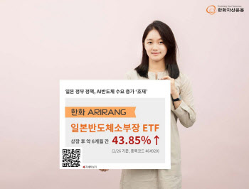 日 반도체 소부장 날자…한화운용 ETF 44%↑