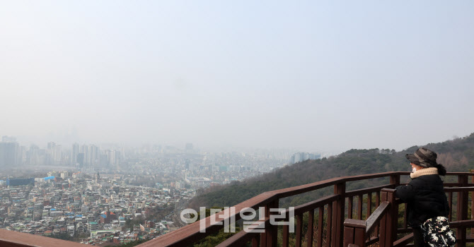 [포토]낮부터 기온 올라…초미세먼지 전국 대부분 ‘나쁨’