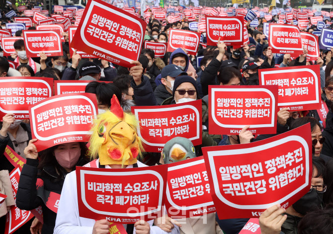 [포토]여의대로에서 열린 전국의사 총궐기대회